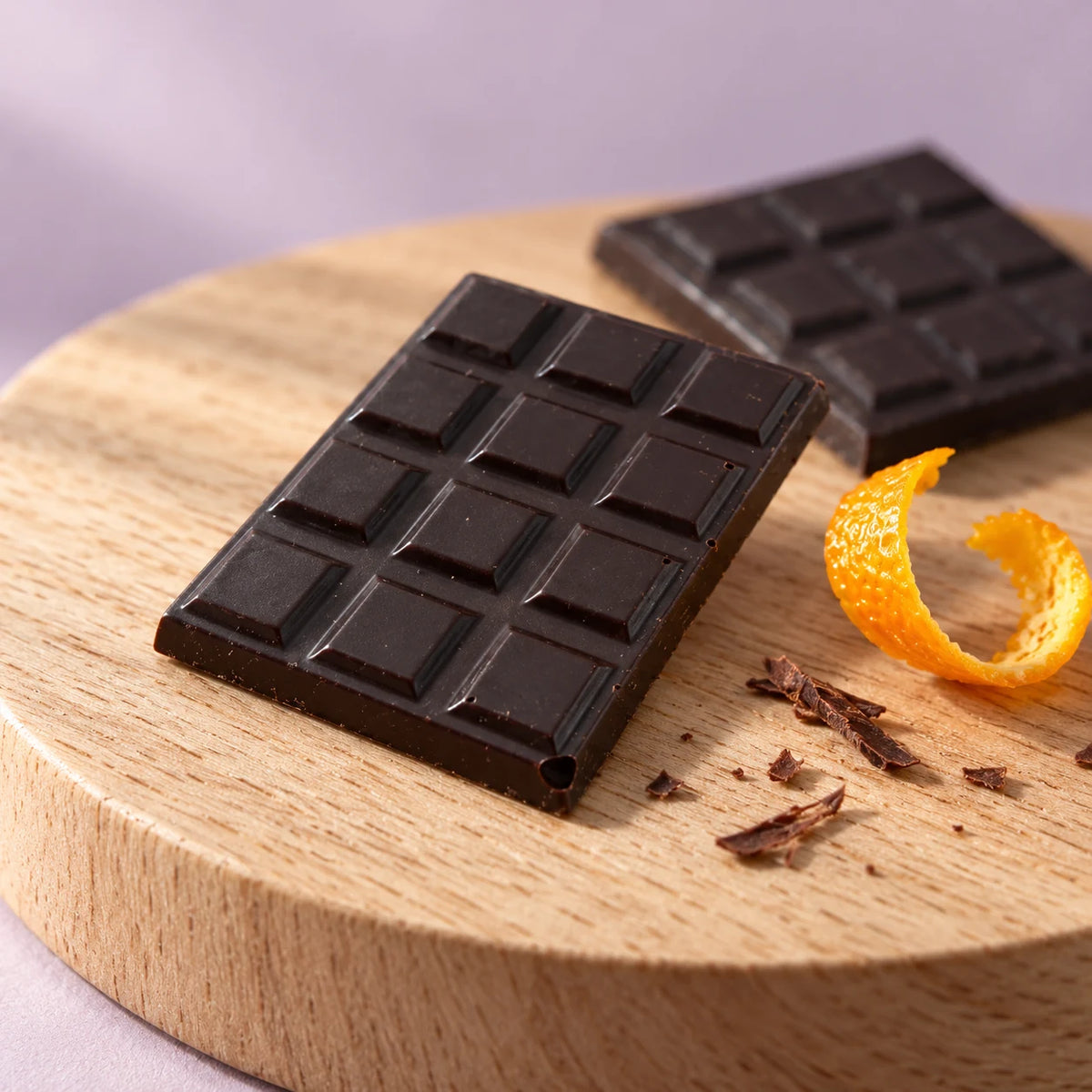 Carré de chocolat noir 70% anti-stress qui fond en bouche